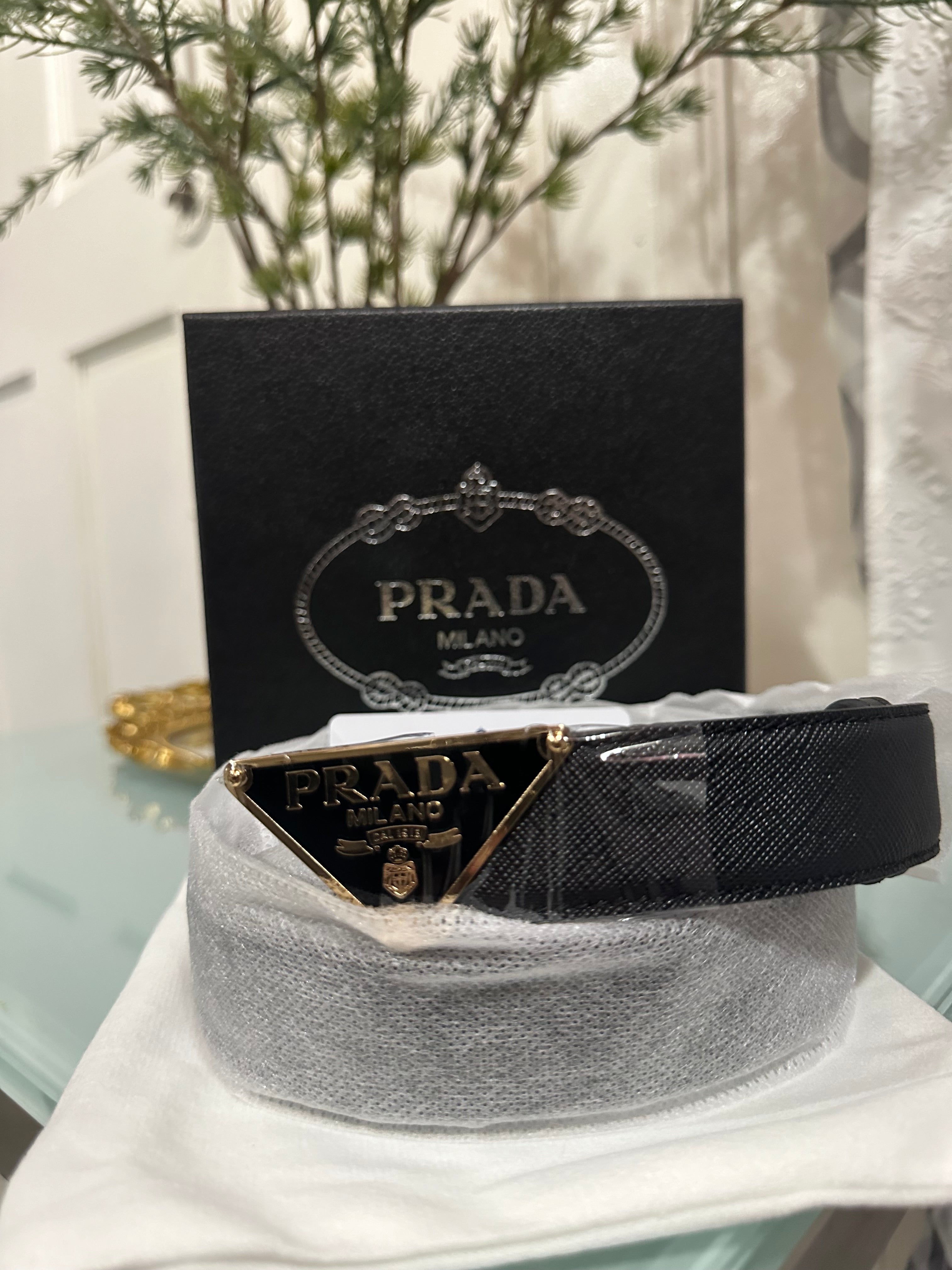 Prada Silver high quality belt for women